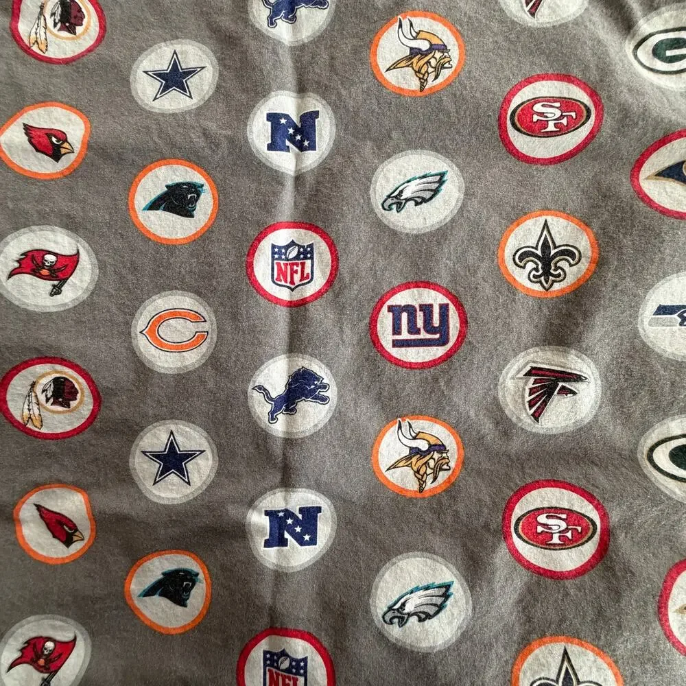 Pottery Barn Teen PB Teen NFL Brights Logo Gray Cotton Bed Sheet Set Twin XL